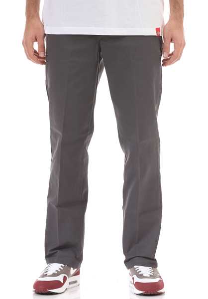 Dickies Slim Straight Work - Grigio Uomo Accogliente Pantaloni (W4072)